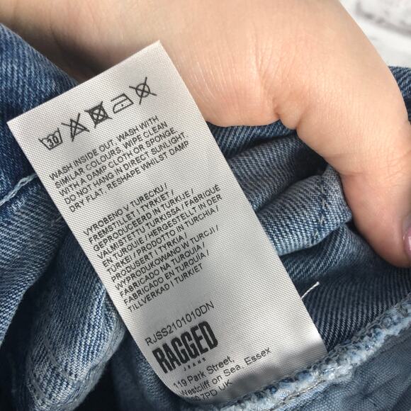 Ragged Priest Plaid Jeans Medium Wash Sz. 26 - Picture 10 of 11